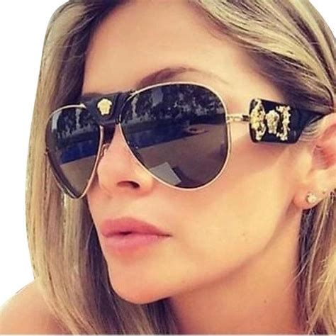 versace gold aviator sunglasses|versace aviator sunglasses women.